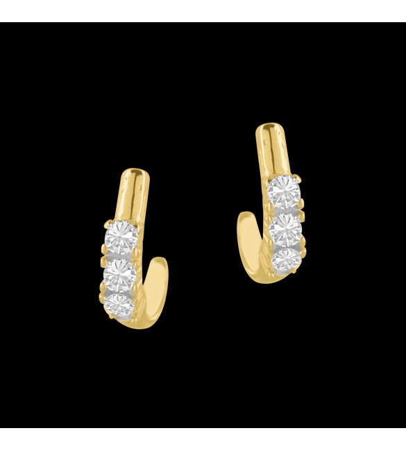 ikps bijoux Boucle d'oreille Plaqué or CHE030-1