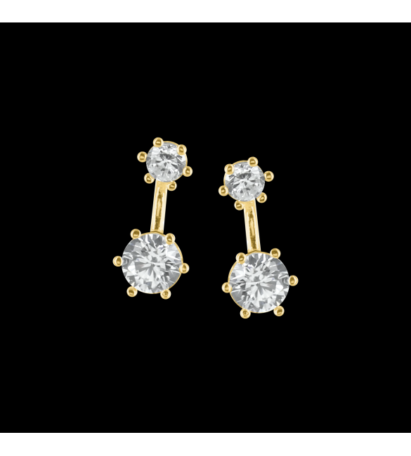 ikps bijoux Boucle d'oreille Plaqué or CHE034-1