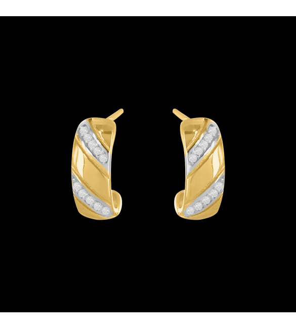 ikps bijoux Boucle d'oreille Plaqué or CHE098-1