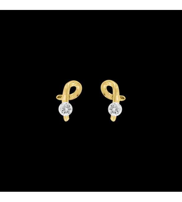 ikps bijoux Boucle d'Oreille Plaqué Or GCE278-1