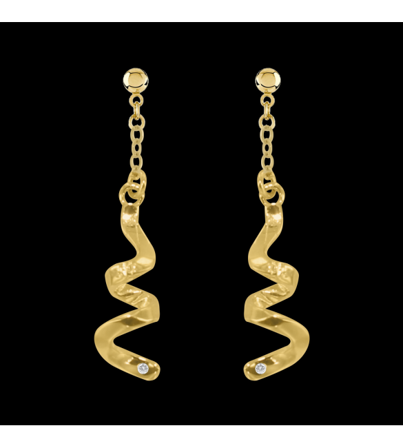 ikps bijoux Boucle d'Oreille Plaqué Or GCE321-1