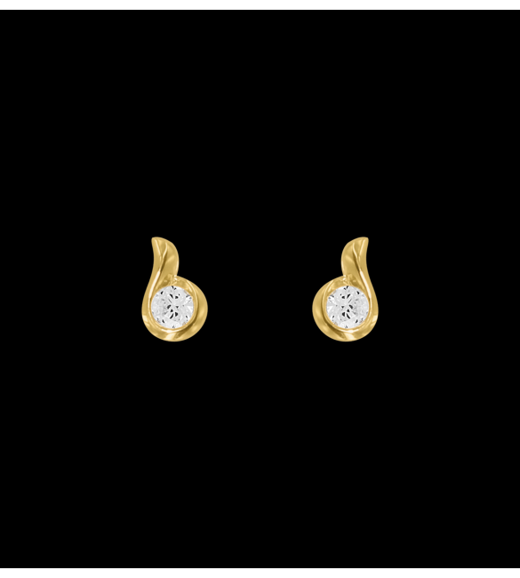 ikps bijoux Boucle d'Oreille Plaqué Or GCE324-1