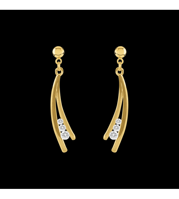 ikps bijoux Boucle d'Oreille Plaqué Or GCE327-1