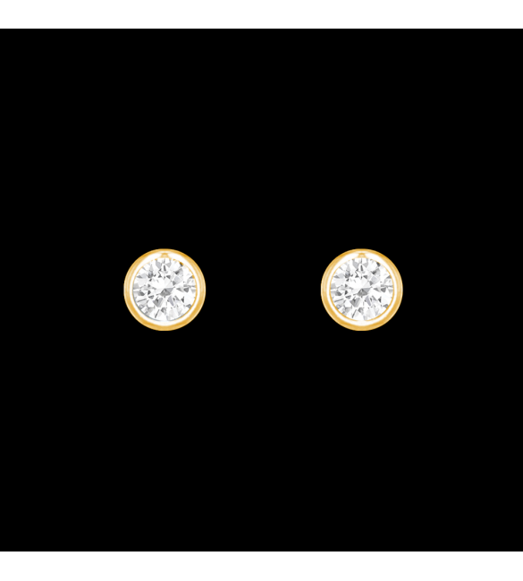 ikps bijoux Boucle d'Oreille Plaqué Or JME024-1