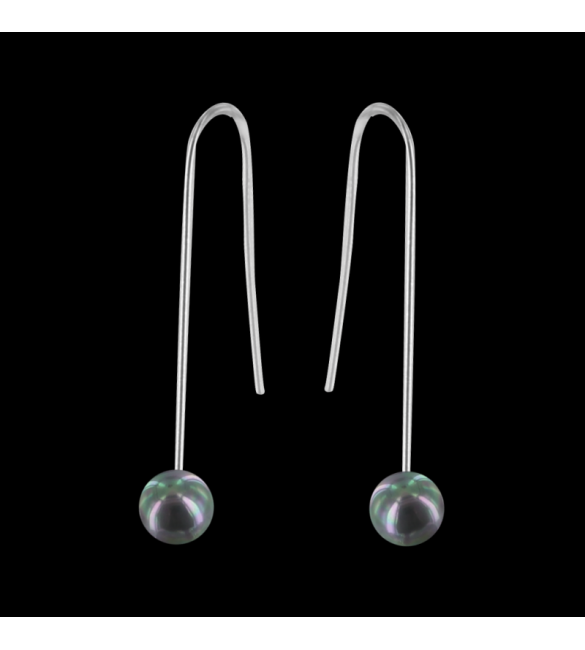 ikps bijoux Boucles d'Oreilles Argent ZHE102NOIR