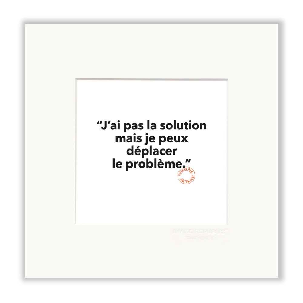 image republic 139 J’AI PAS LA SOLUTION MAIS JE PEUX DÉPLACER