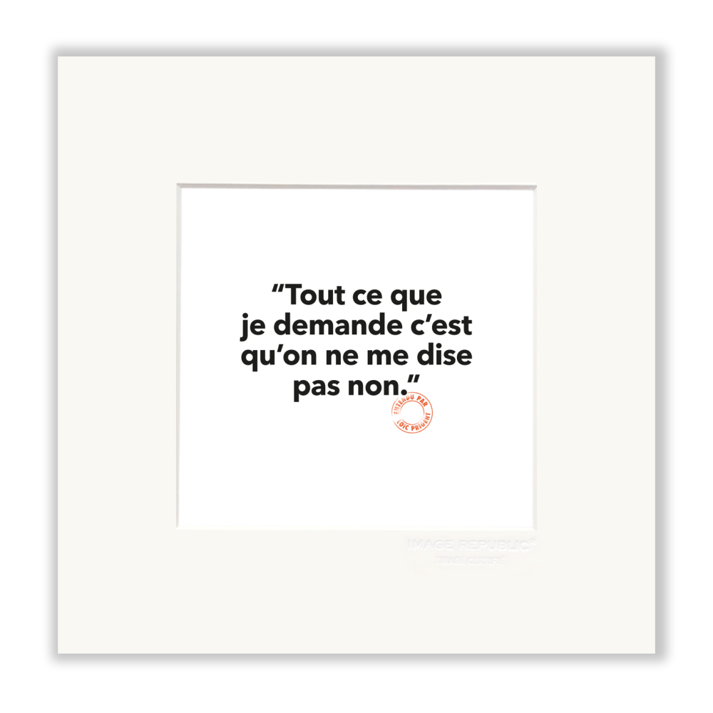 image republic 145 TOUT CE QUE JE DEMANDE C’EST QU’ON NE ME