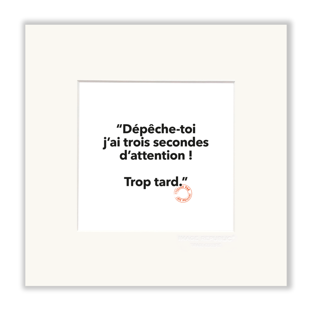 image republic 123 DEPECHE TOI J'AI TROIS SECONDES