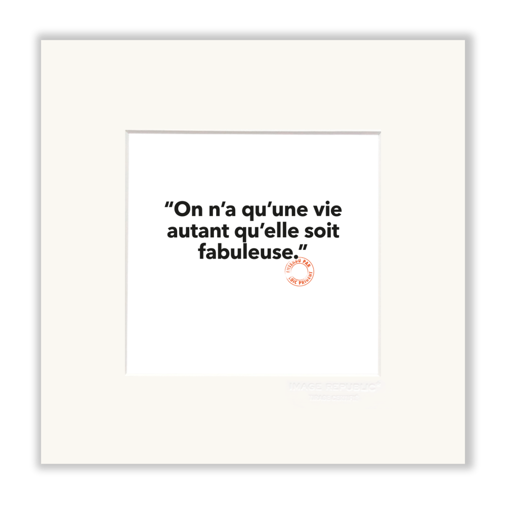 image republic 40 ON N'A QU'UNE VIE