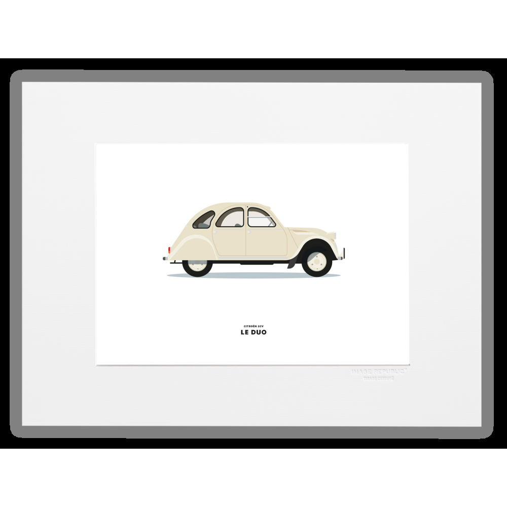 image republic VOITURE CITROEN 2CV BLANCHE