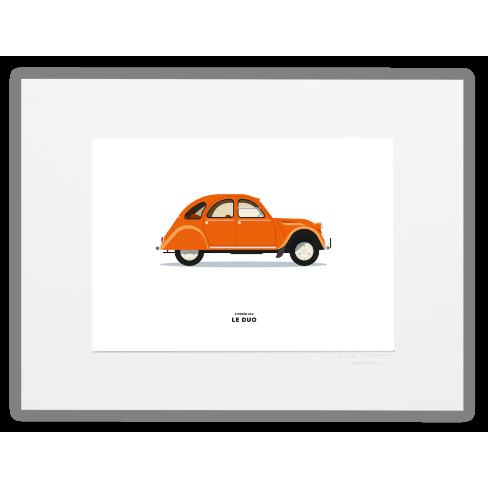 image republic VOITURE CITROEN 2CV ORANGE