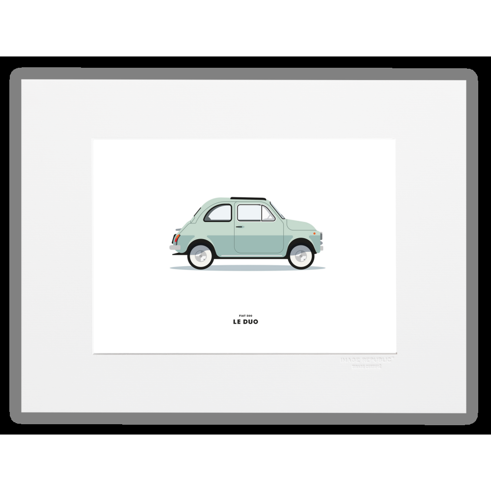 image republic VOITURE FIAT 500 BLEUE