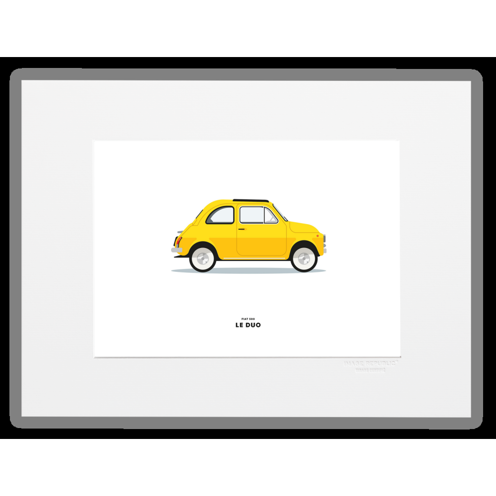 image republic VOITURE FIAT 500 JAUNE