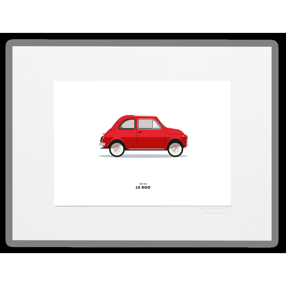 image republic VOITURE FIAT 500 ROUGE