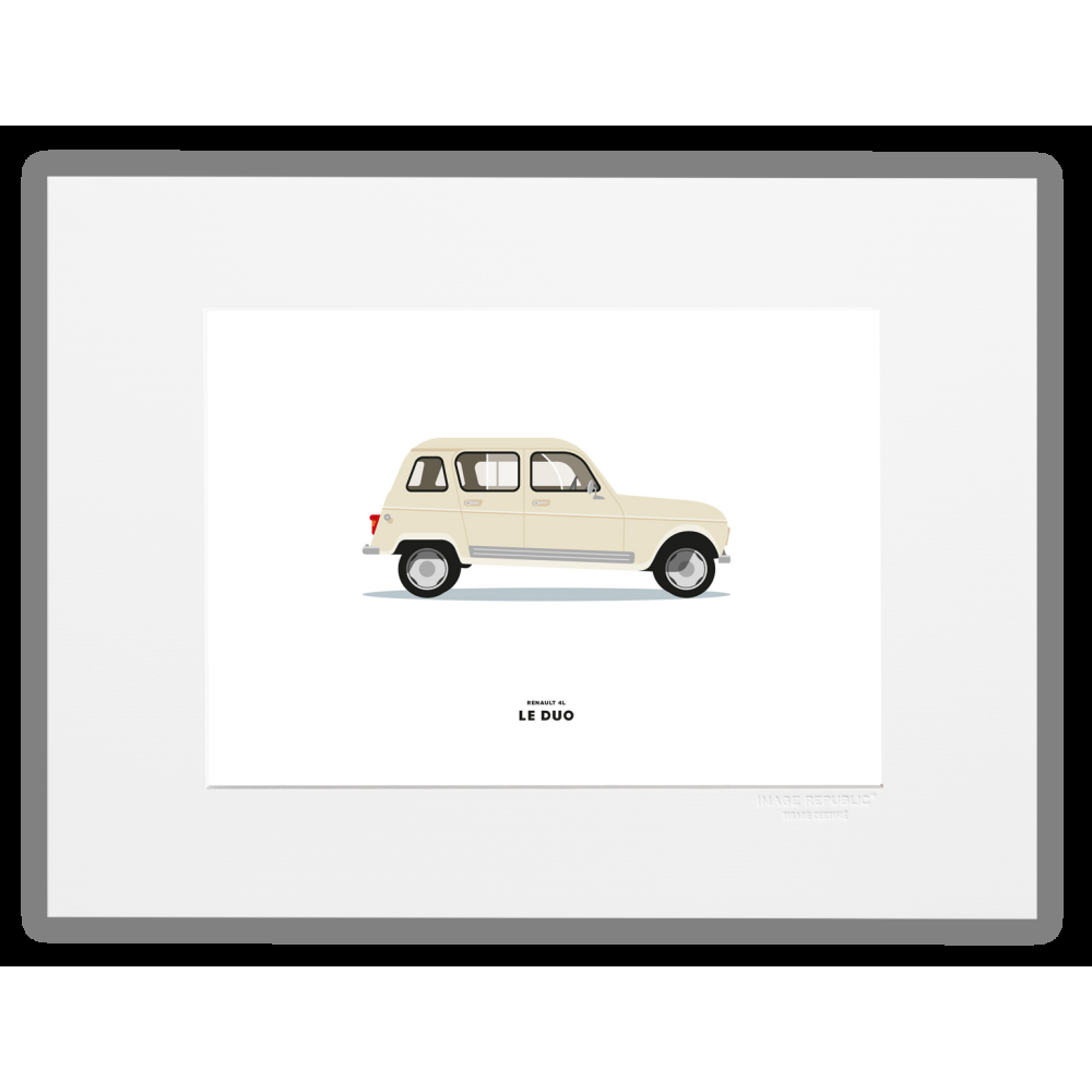 image republic VOITURE RENAULT 4L BEIGE