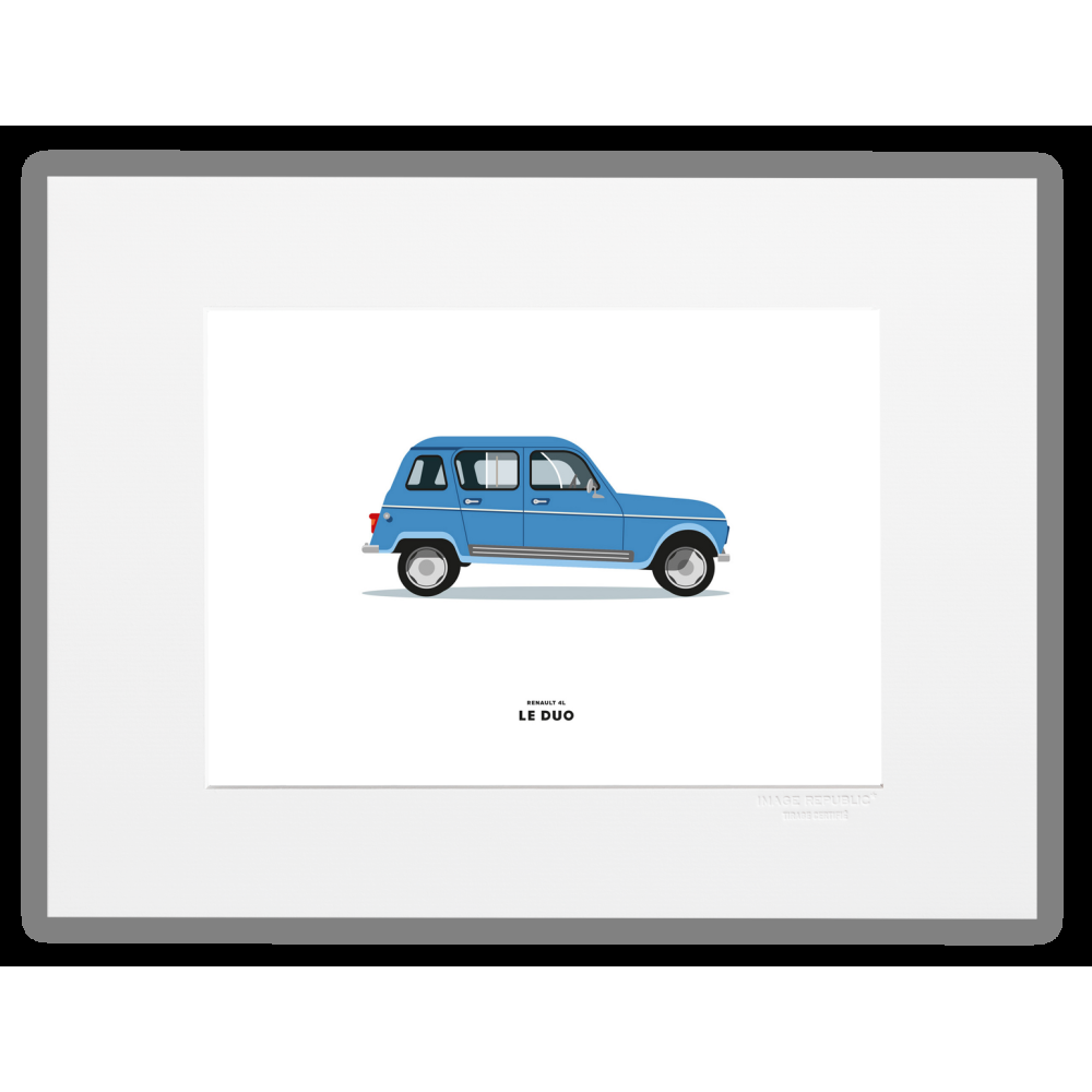 image republic VOITURE RENAULT 4L BLEUE