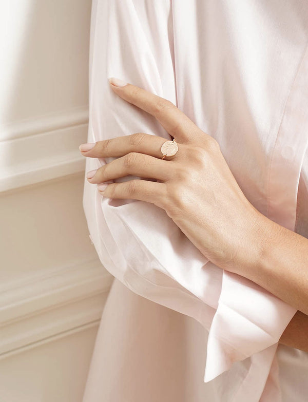 Ines De La Fressange Bague Lutèce Motif Colombe Plaqué Or