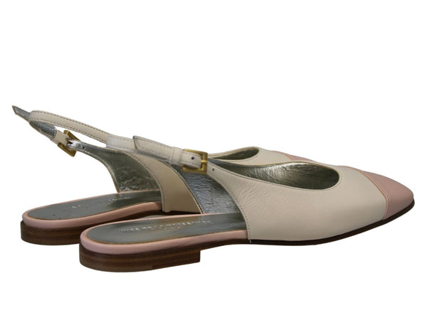 Ines De La Fressange Ballerine Celia Slingback Crème Et Nude