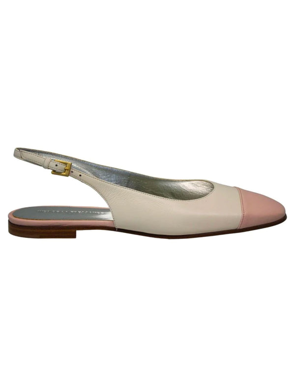 ines de la fressange Ballerine Celia slingback crème et nude