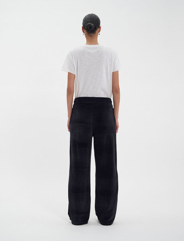 Ines De La Fressange Bas De Jogging Britney En Velours Lisse Noir