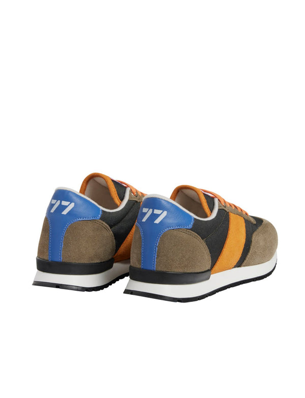 Ines De La Fressange Baskets "77" Unisexes Kaki/orange/bleu UZS X Ines