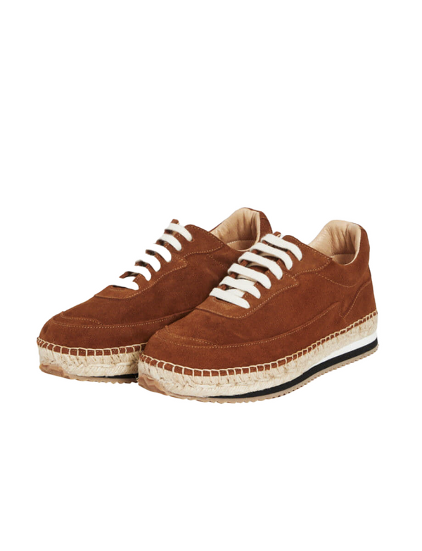 Ines De La Fressange Baskets-espadrilles Tracy Daim Marron