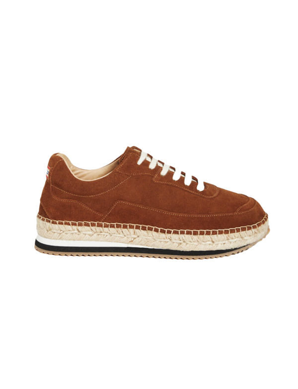 ines de la fressange Baskets-espadrilles Tracy daim marron