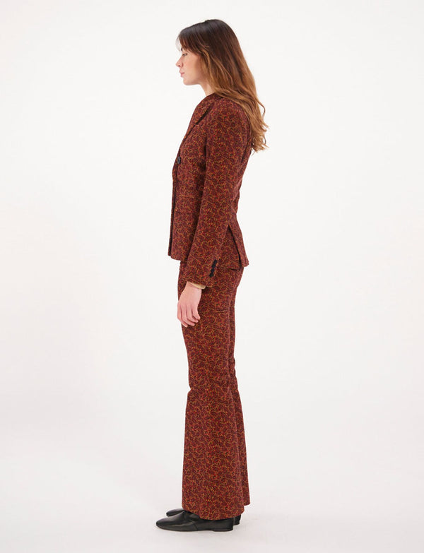 Ines De La Fressange Blazer Maurice Imprimé Rouille