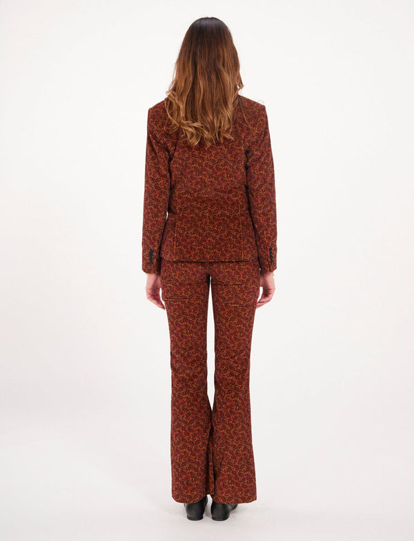 Ines De La Fressange Blazer Maurice Imprimé Rouille