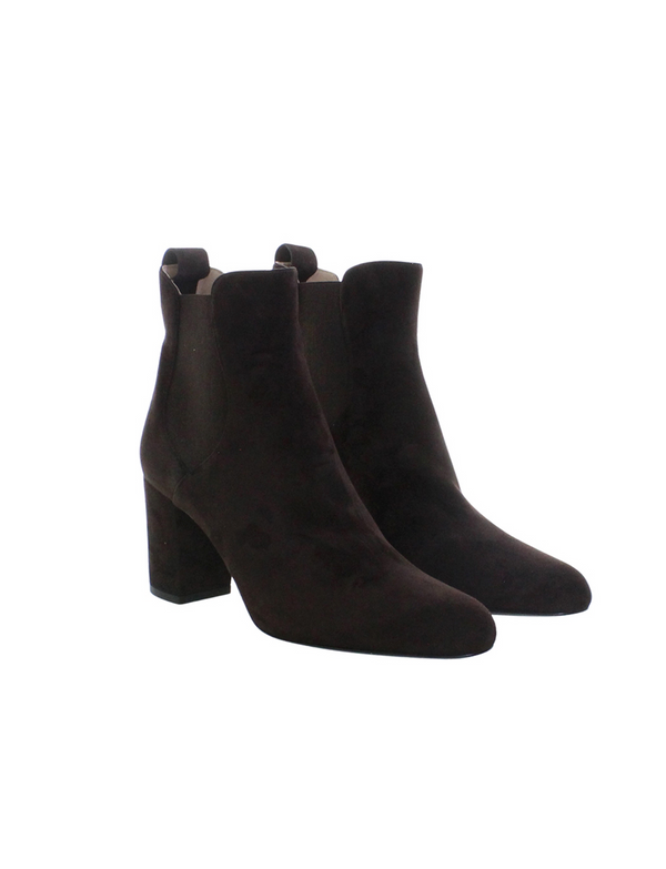 Ines De La Fressange Bottines à Talons Marrons En Daim