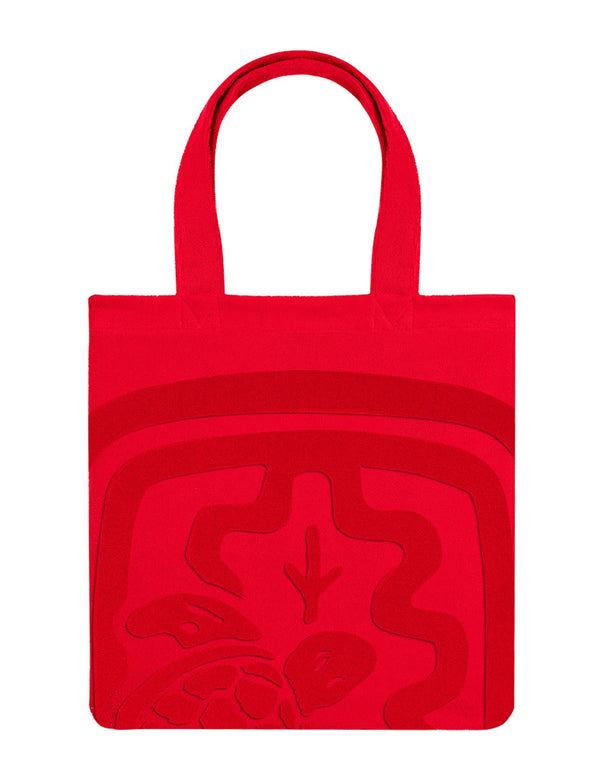 ines de la fressange Boudoir Sac cabas en éponge Ines x Vilebrequin rouge coquelicot