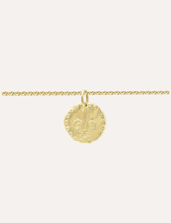 ines de la fressange Bracelet Lutèce motif Lys plaqué or