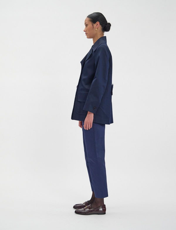 Ines De La Fressange Caban Séraphine Bleu Navy Léger