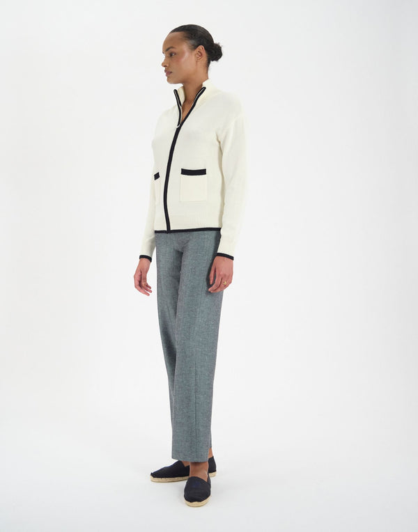 Ines De La Fressange Cardigan Atticus En Coton écru