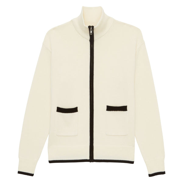 ines de la fressange Cardigan Atticus en coton écru