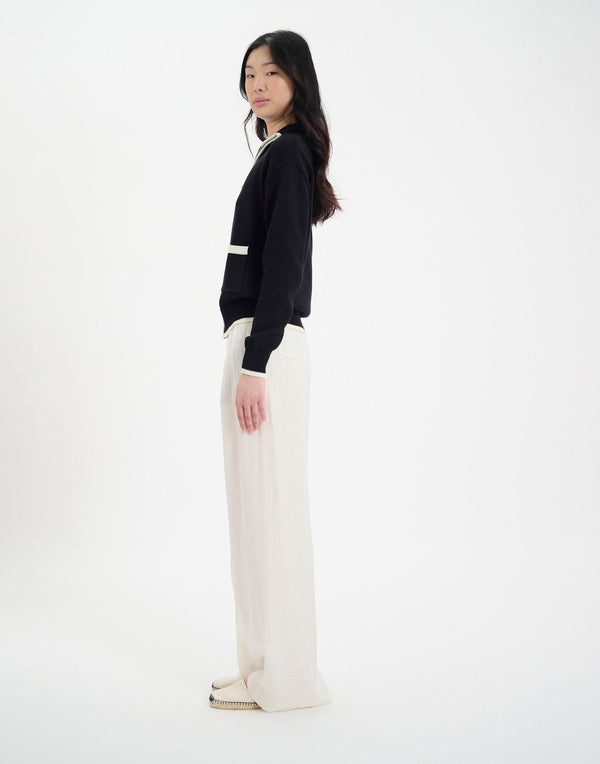 Ines De La Fressange Cardigan Atticus En Coton Noir