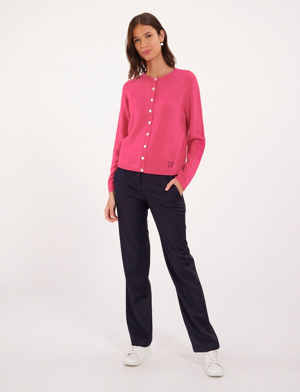 Ines De La Fressange Cardigan Cesaria Rose Laine Et Cac