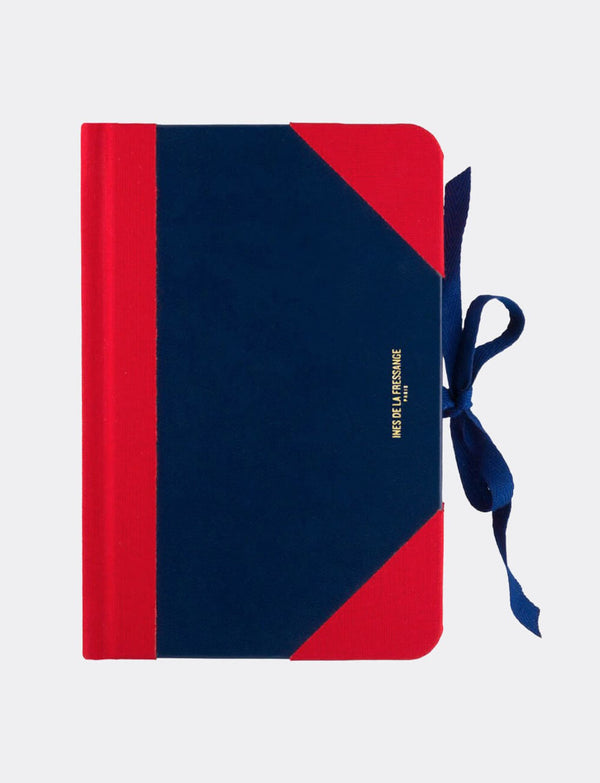 Ines De La Fressange Carnet Médium Ines Bleu Marine Et Rouge