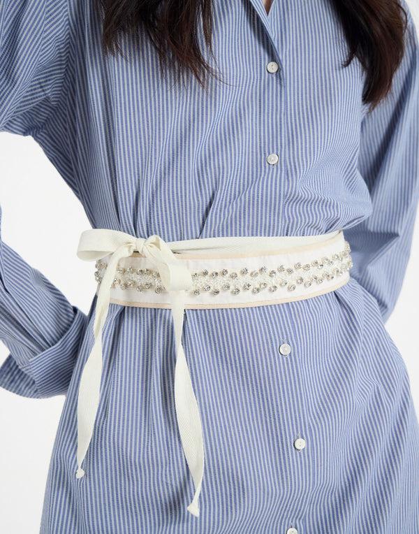 Ines De La Fressange Ceinture Nelly En Coton Bio écru