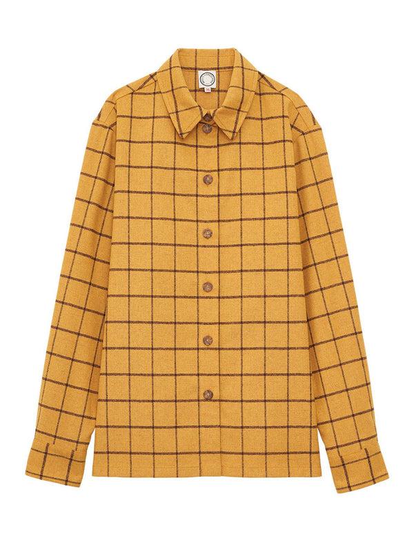 ines de la fressange Chemise Cassia ocre à carreaux