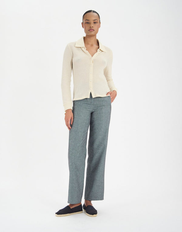Ines De La Fressange Chemise Cathy En Coton Blanc Ivoire