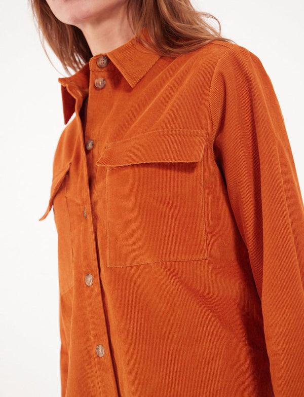 Ines De La Fressange Chemise Chandler Orange Velours