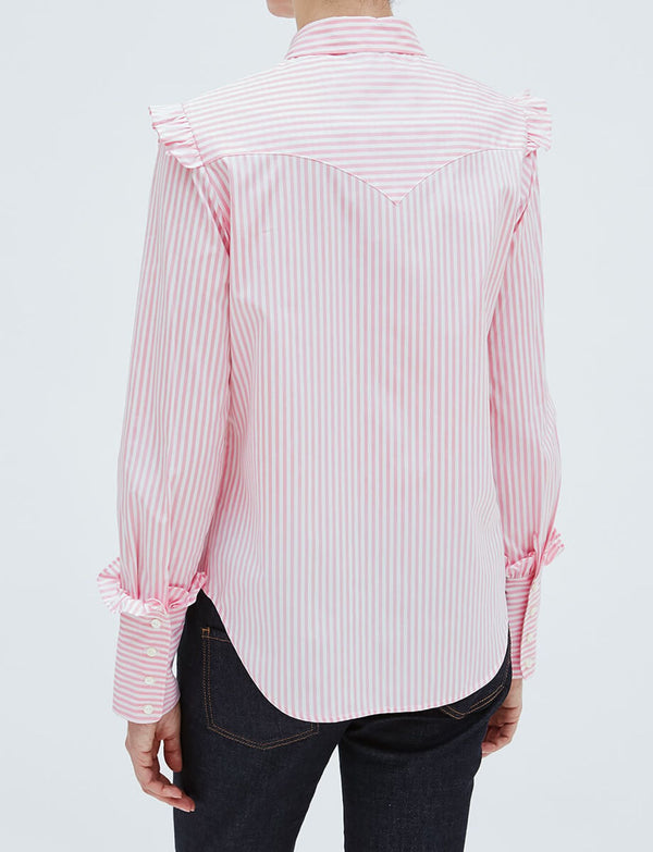 Ines De La Fressange Chemise Lucina En Coton Rose Pâle