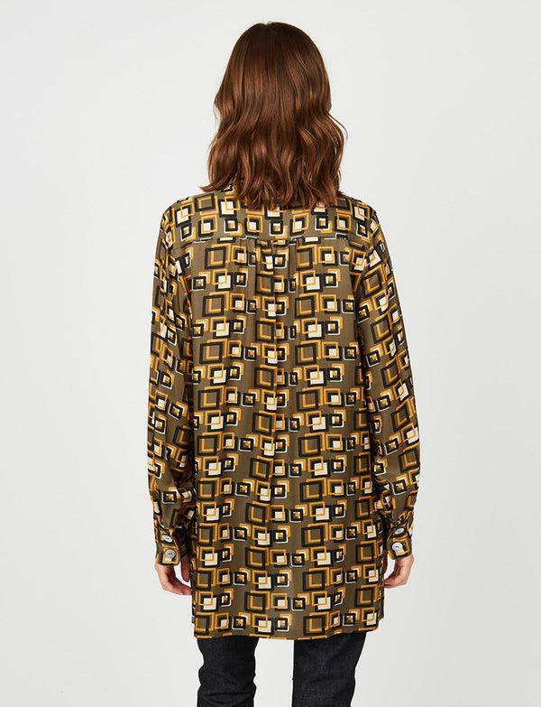 Ines De La Fressange Chemise Marie Sophie Imprimé Kaki