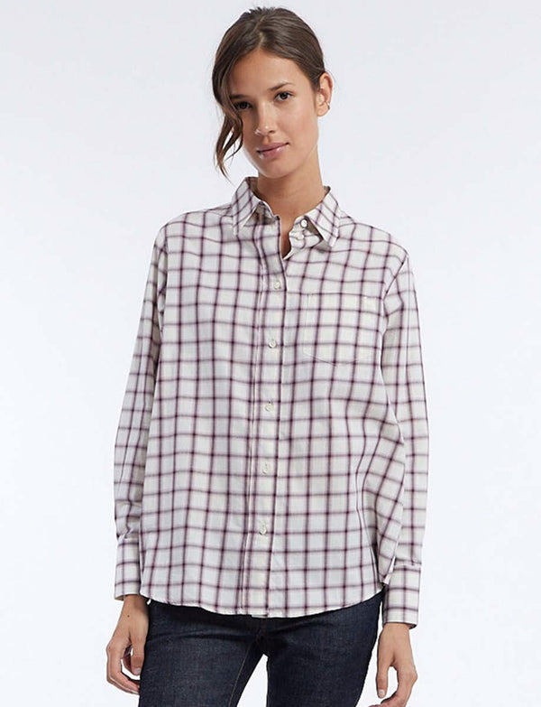 Ines De La Fressange Chemise Maureen Carreaux Rouge Et Blanc