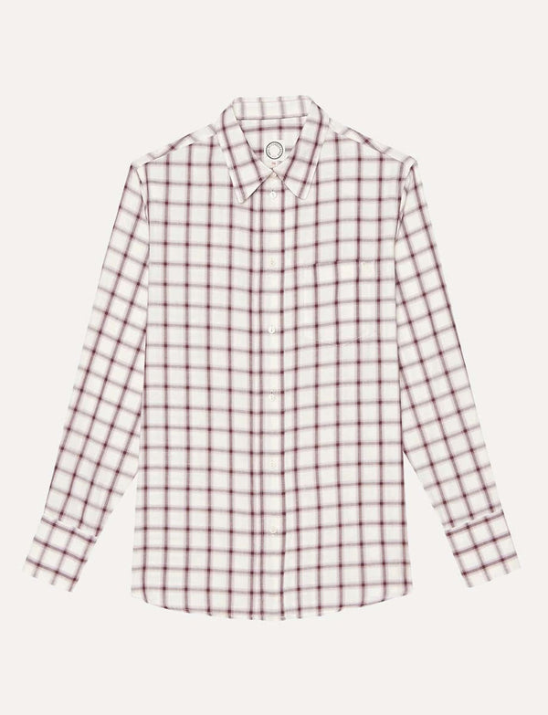 ines de la fressange Chemise Maureen carreaux rouge et blanc
