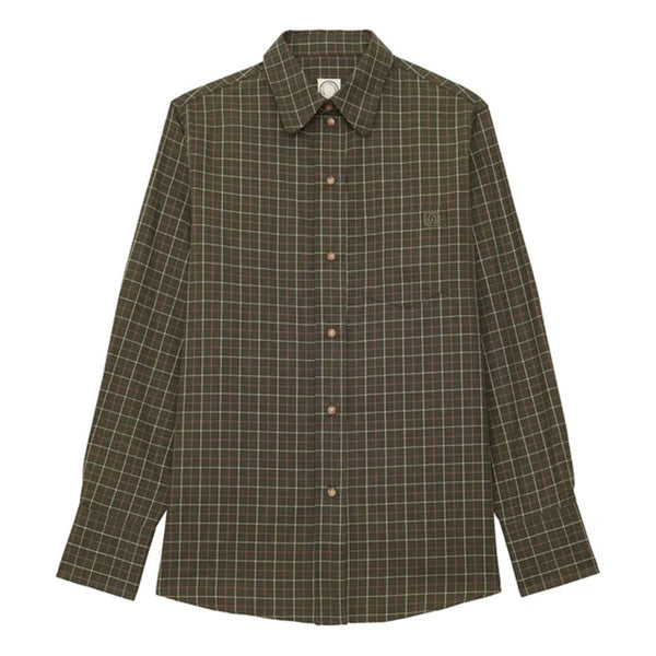 ines de la fressange Chemise Maureen en coton kaki à carreaux