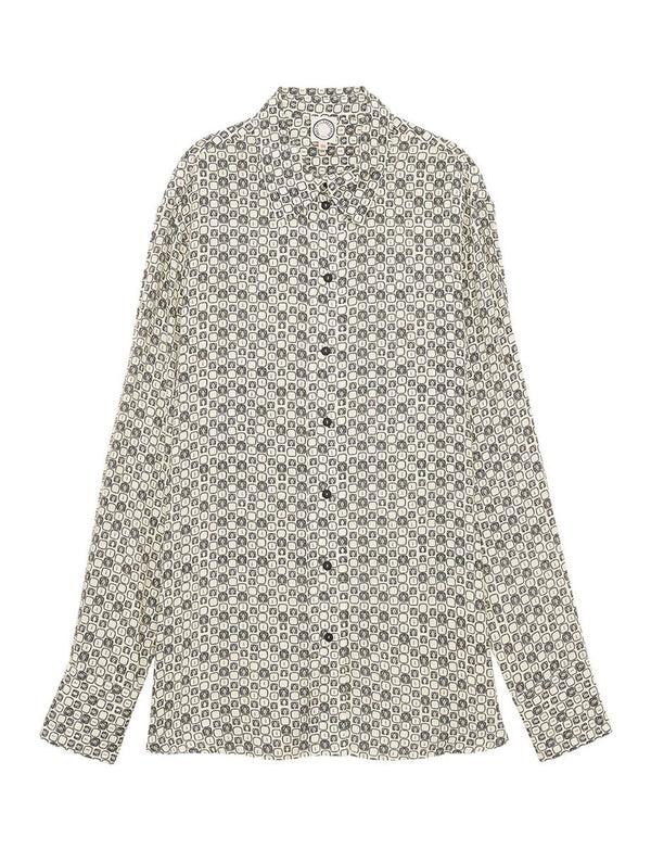 ines de la fressange Chemise Maureen imprimé feuille de chêne