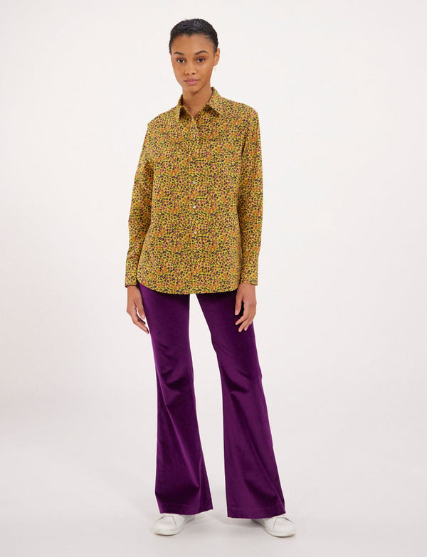 Ines De La Fressange Chemise Maureen Jaune à Fleurs