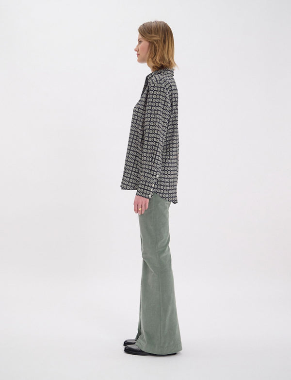 Ines De La Fressange Chemise Maureen Motifs Feuille De Chêne